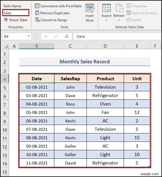 Cách quản lý mô hình dữ liệu trong Excel (với các bước đơn giản)