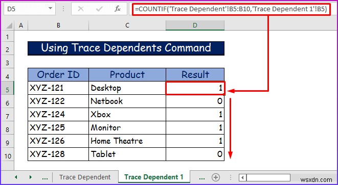 Cách theo dõi người phụ thuộc trên các trang tính trong Excel (2 cách dễ dàng)