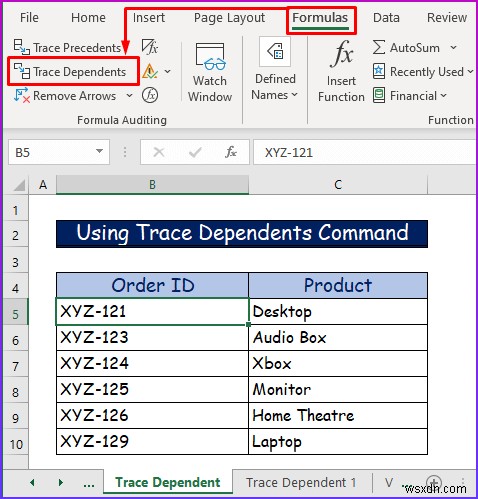 Cách theo dõi người phụ thuộc trên các trang tính trong Excel (2 cách dễ dàng)