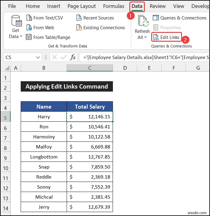 Cách ngắt liên kết trong Excel và giữ giá trị (3 cách dễ dàng)