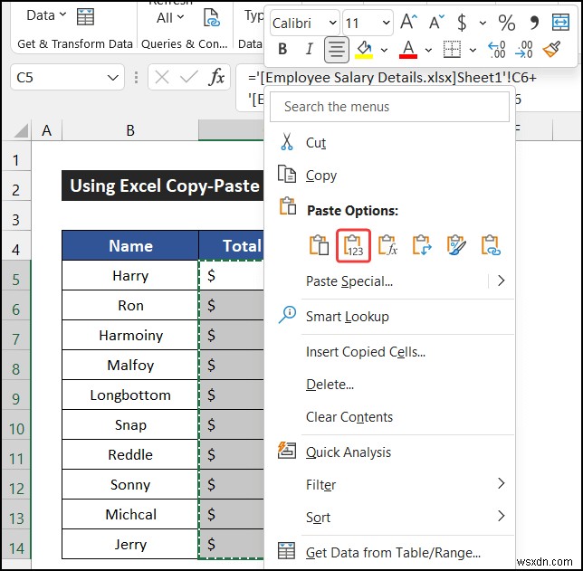 Cách ngắt liên kết trong Excel và giữ giá trị (3 cách dễ dàng)