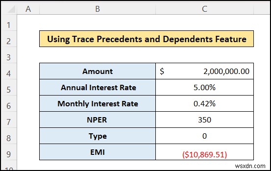 Theo dõi tiền lệ và người phụ thuộc trong Excel (với các bước nhanh)