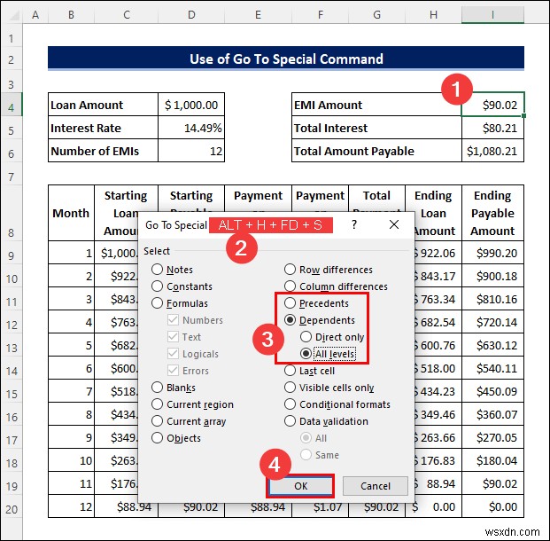 Cách theo dõi công thức trong Excel (3 cách hiệu quả)