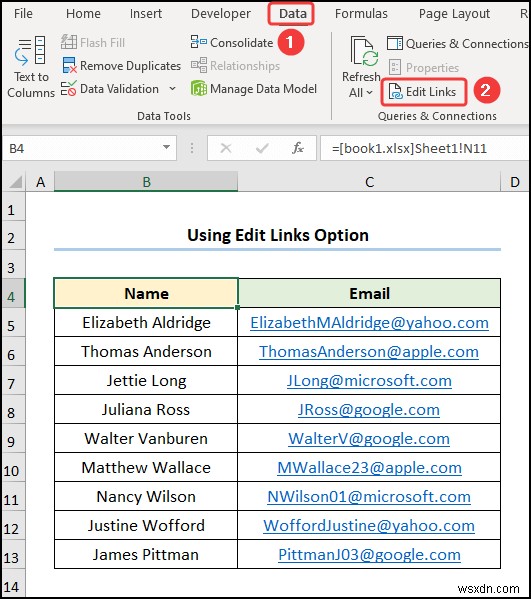 Cách xóa liên kết ẩn trong Excel (5 cách dễ dàng)