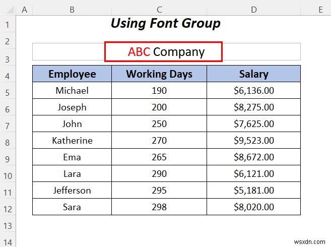 Cách tô sáng văn bản trong hộp văn bản trong Excel (3 cách tiện dụng)