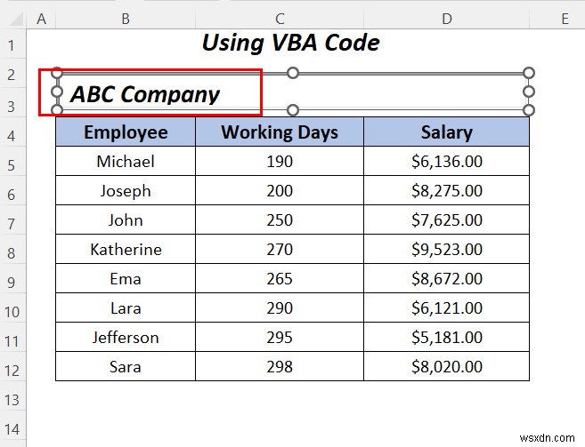 Cách tô sáng văn bản trong hộp văn bản trong Excel (3 cách tiện dụng)