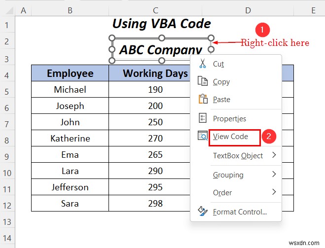 Cách tô sáng văn bản trong hộp văn bản trong Excel (3 cách tiện dụng)