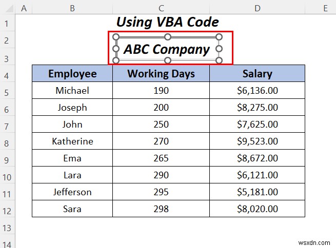 Cách tô sáng văn bản trong hộp văn bản trong Excel (3 cách tiện dụng)