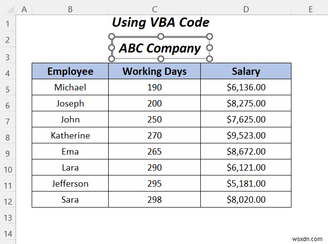 Cách tô sáng văn bản trong hộp văn bản trong Excel (3 cách tiện dụng)