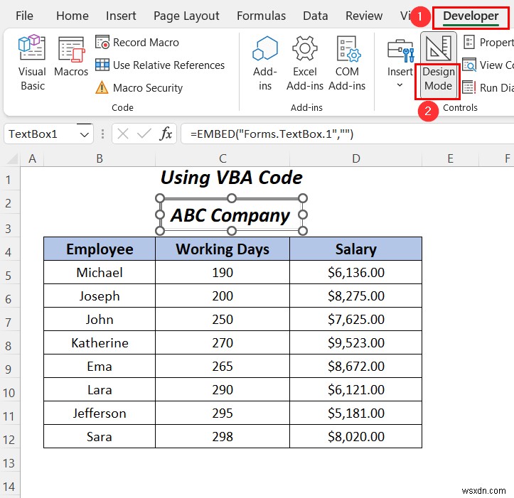 Cách tô sáng văn bản trong hộp văn bản trong Excel (3 cách tiện dụng)