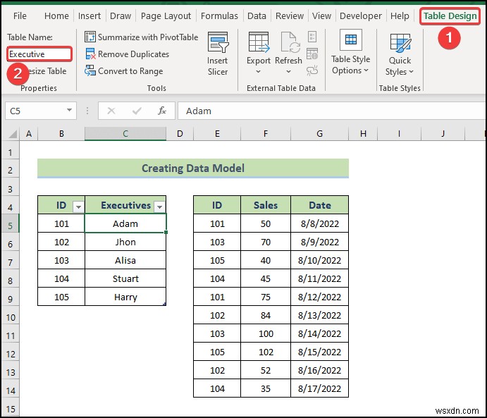 Cách lấy dữ liệu từ mô hình dữ liệu trong Excel (2 phương pháp dễ dàng)