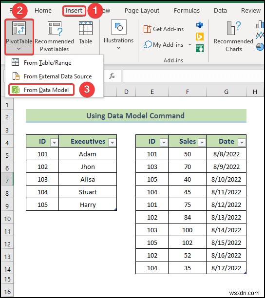 Cách lấy dữ liệu từ mô hình dữ liệu trong Excel (2 phương pháp dễ dàng)