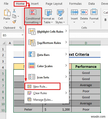 Cách đánh dấu toàn bộ hàng với định dạng có điều kiện trong Excel