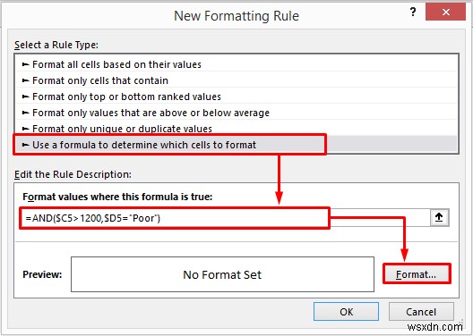 Cách đánh dấu toàn bộ hàng với định dạng có điều kiện trong Excel