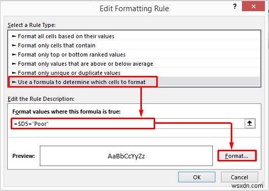 Cách đánh dấu toàn bộ hàng với định dạng có điều kiện trong Excel