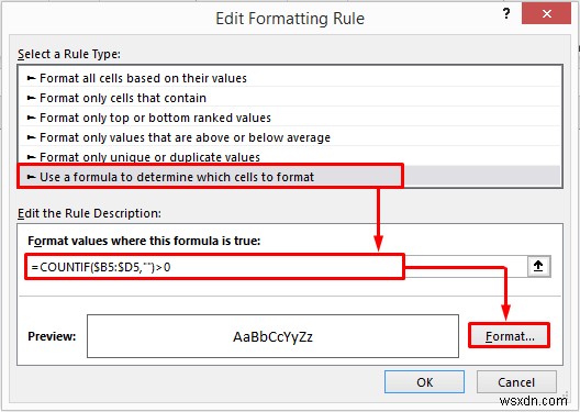Cách đánh dấu toàn bộ hàng với định dạng có điều kiện trong Excel