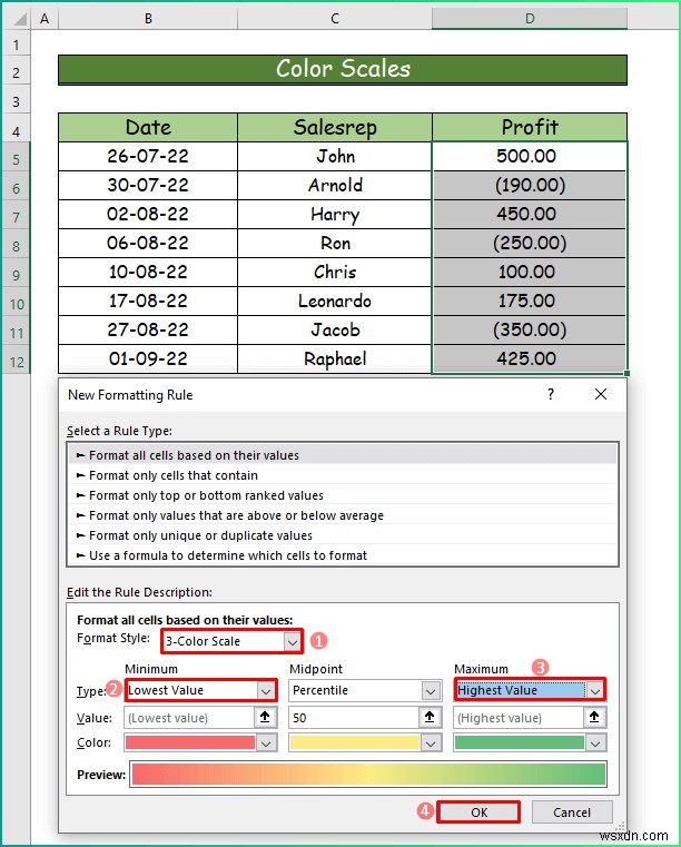 Cách áp dụng các kiểu định dạng có điều kiện khác nhau trong Excel