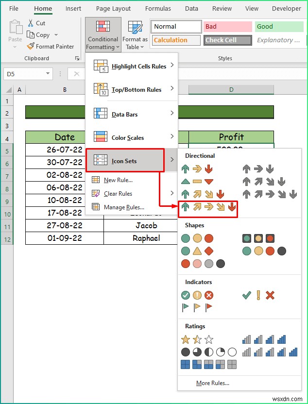 Cách áp dụng các kiểu định dạng có điều kiện khác nhau trong Excel