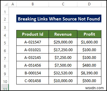 Cách ngắt liên kết trong Excel khi không tìm thấy nguồn (4 cách)