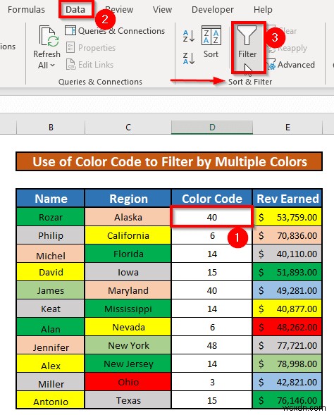 Cách lọc theo nhiều màu trong Excel (2 phương pháp dễ dàng)