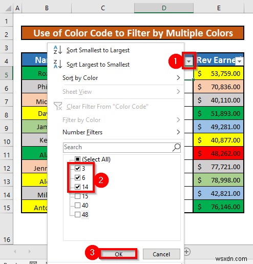 Cách lọc theo nhiều màu trong Excel (2 phương pháp dễ dàng)