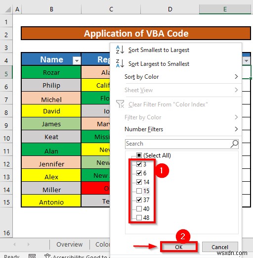 Cách lọc theo nhiều màu trong Excel (2 phương pháp dễ dàng)