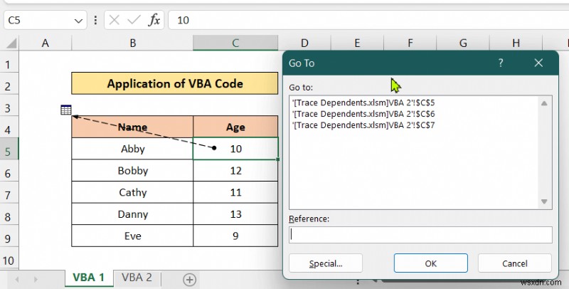 Cách theo dõi người phụ thuộc vào một trang tính khác trong Excel