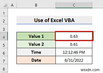 Cách tự động cập nhật với khoảng thời gian 5 giây trong Excel