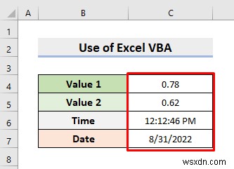 Cách tự động cập nhật với khoảng thời gian 5 giây trong Excel