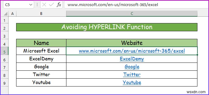 [Đã giải quyết]:Xóa siêu liên kết không hiển thị trong Excel (2 giải pháp)