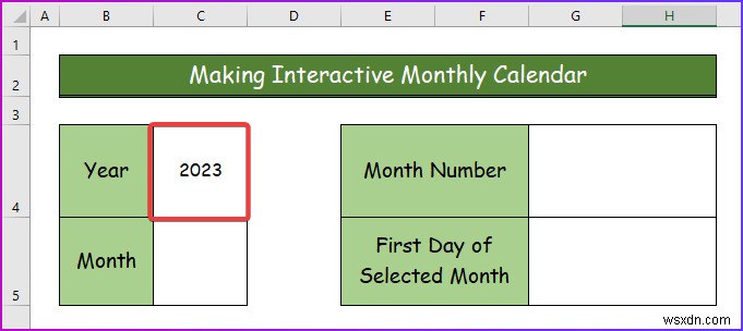 Cách tạo lịch tương tác trong Excel (2 cách dễ dàng)