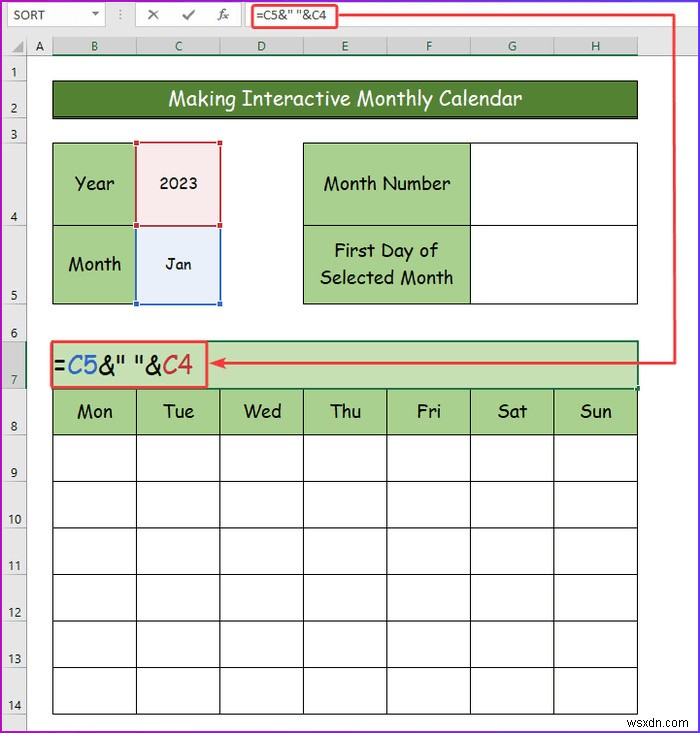 Cách tạo lịch tương tác trong Excel (2 cách dễ dàng)