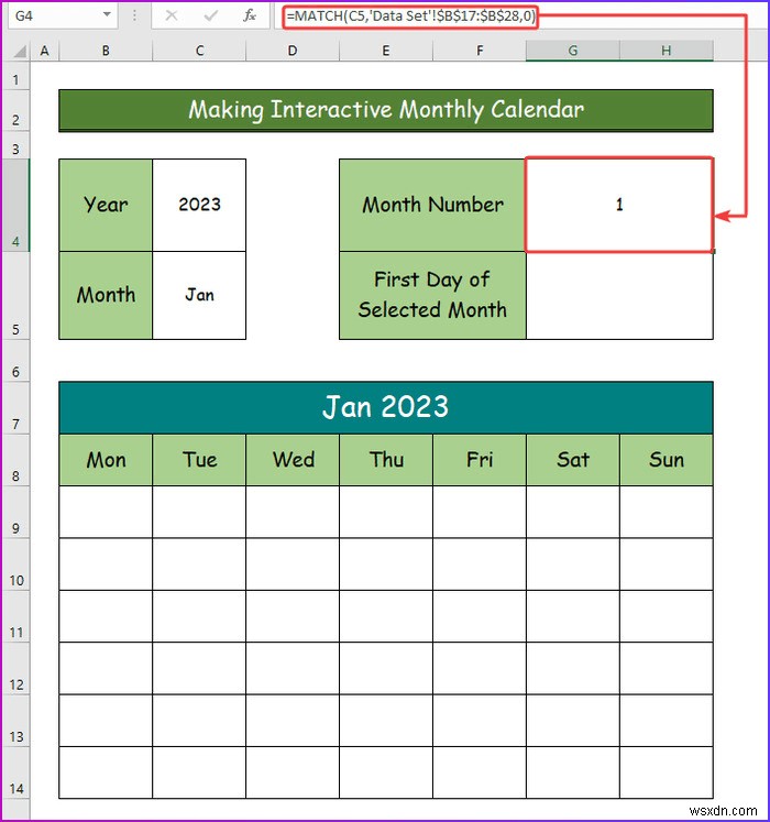 Cách tạo lịch tương tác trong Excel (2 cách dễ dàng)