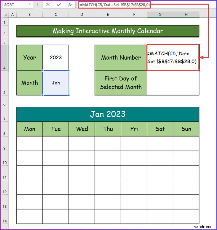 Cách tạo lịch tương tác trong Excel (2 cách dễ dàng)