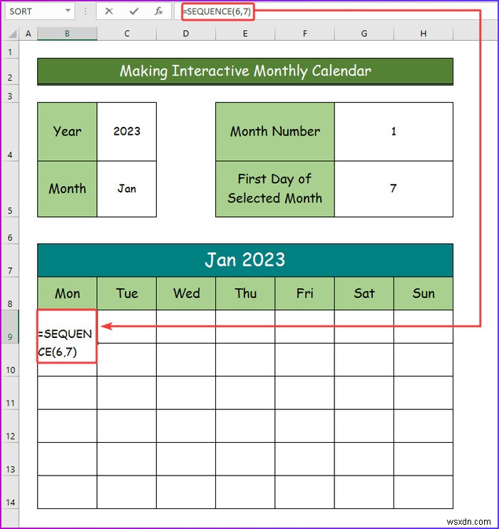 Cách tạo lịch tương tác trong Excel (2 cách dễ dàng)