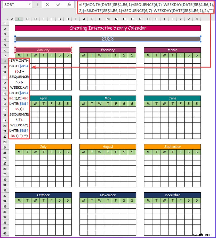 Cách tạo lịch tương tác trong Excel (2 cách dễ dàng)