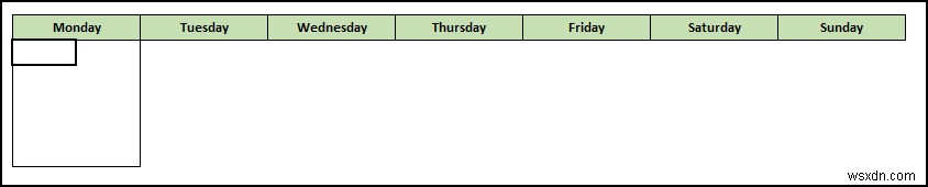 Cách tạo lịch trống trong Excel (Tải xuống mẫu miễn phí)