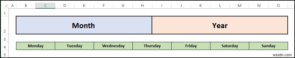 Cách tạo lịch trống trong Excel (Tải xuống mẫu miễn phí)