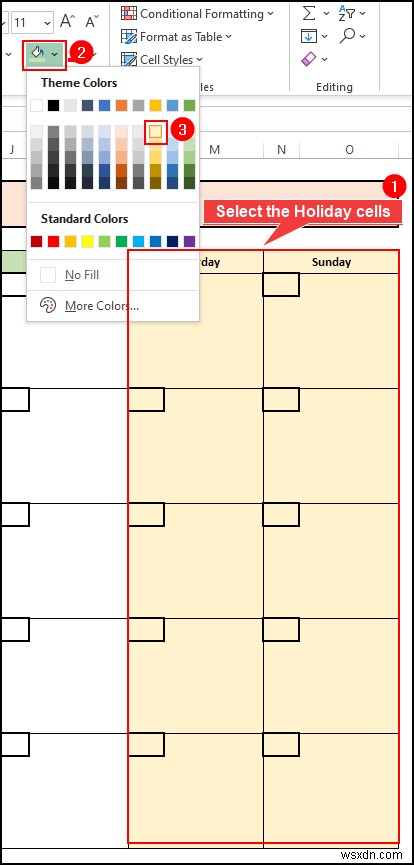 Cách tạo lịch trống trong Excel (Tải xuống mẫu miễn phí)