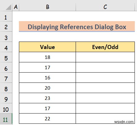 Cách hiển thị hộp thoại tham chiếu trong Excel