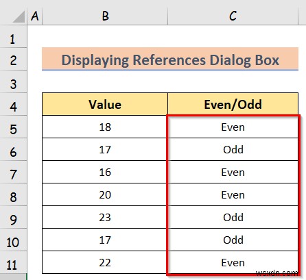Cách hiển thị hộp thoại tham chiếu trong Excel