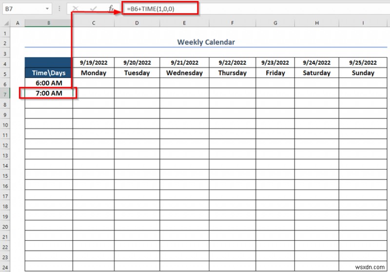 Cách tạo lịch hàng tuần trong Excel (3 cách phù hợp)