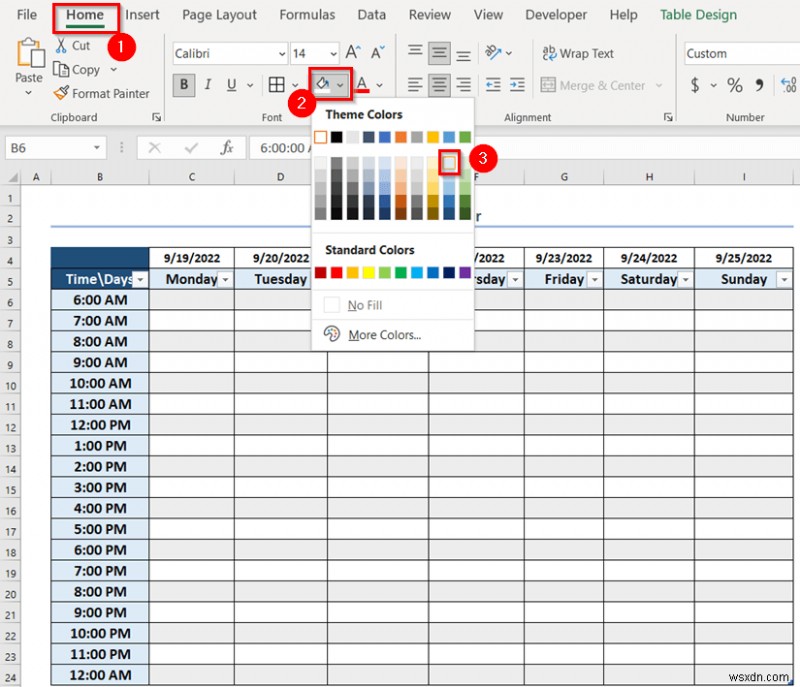 Cách tạo lịch hàng tuần trong Excel (3 cách phù hợp)