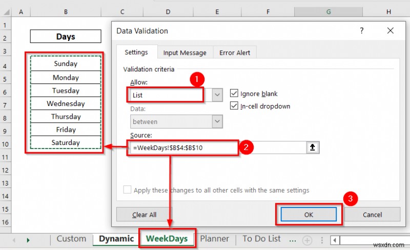 Cách tạo lịch hàng tuần trong Excel (3 cách phù hợp)