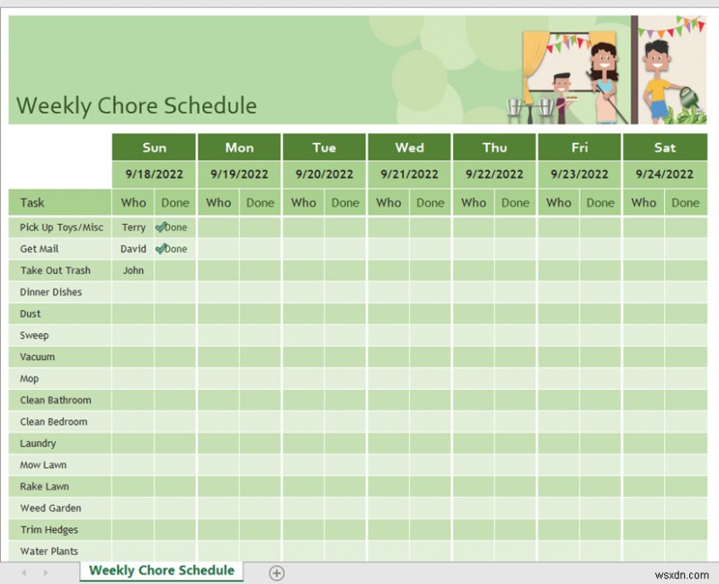 Cách tạo lịch hàng tuần trong Excel (3 cách phù hợp)