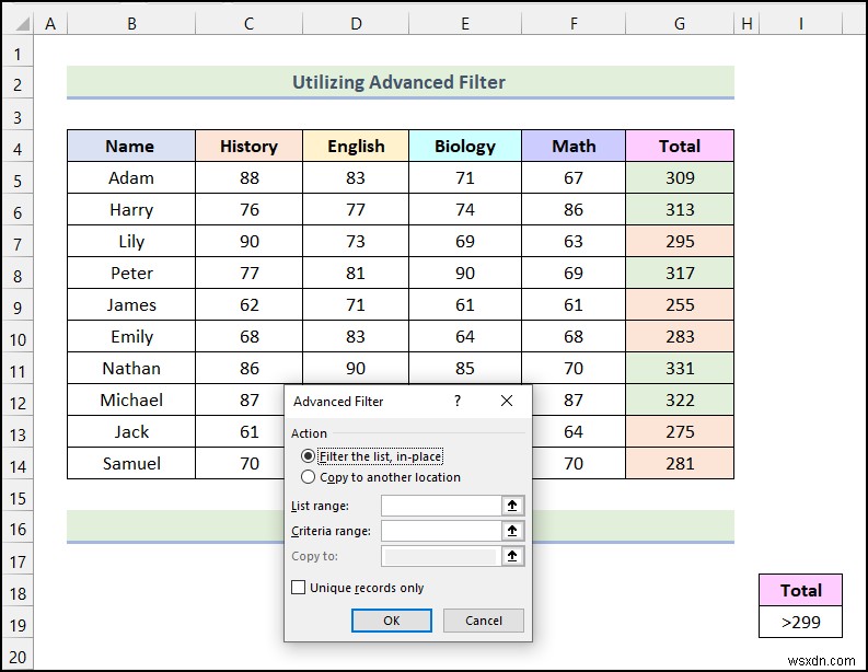 Cách lọc theo màu bằng định dạng có điều kiện trong Excel