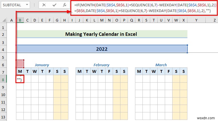 Cách tạo lịch trong Excel mà không cần mẫu (2 Ví dụ)