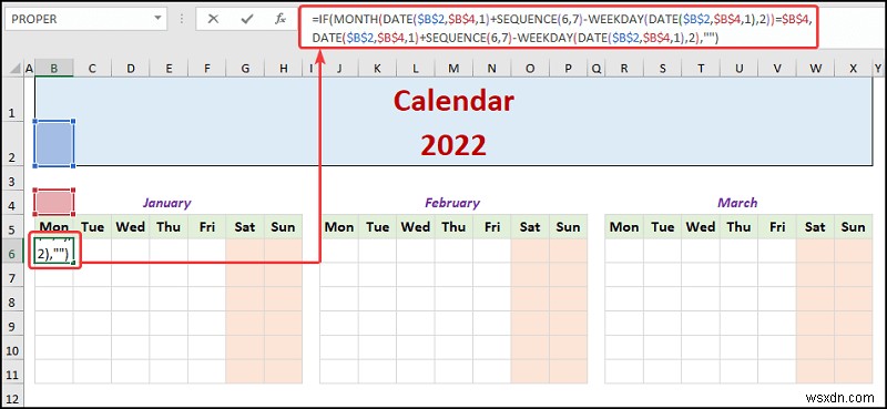 Cách tạo lịch hàng năm trong Excel (với các bước dễ dàng)
