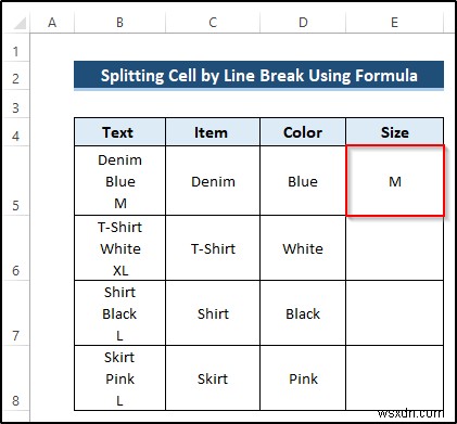 Cách sử dụng ngắt dòng làm dấu phân cách trong Excel Văn bản thành cột