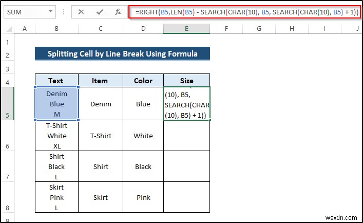 Cách sử dụng ngắt dòng làm dấu phân cách trong Excel Văn bản thành cột